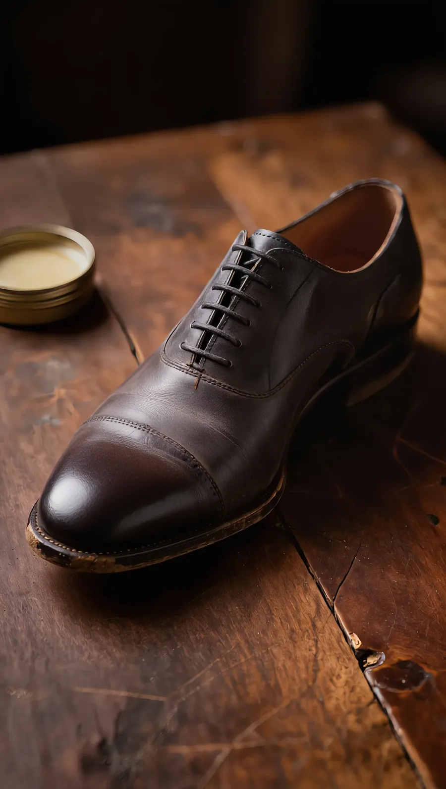Cap-Toe Oxford — before