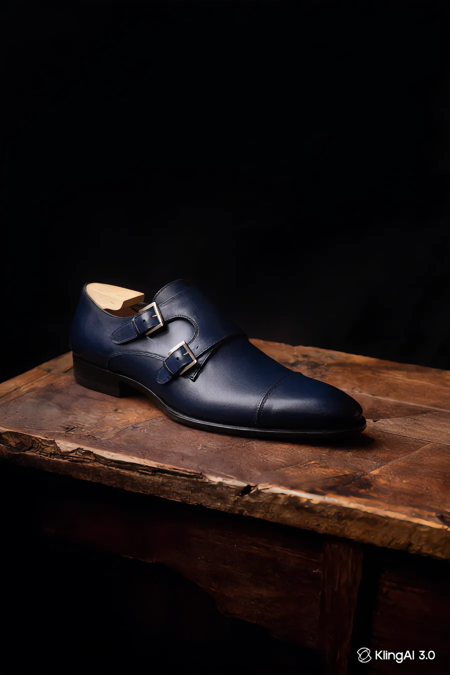 Navy Double Monk — after